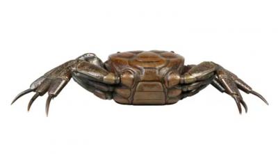Japanese Meiji Articulated Bronze Crab