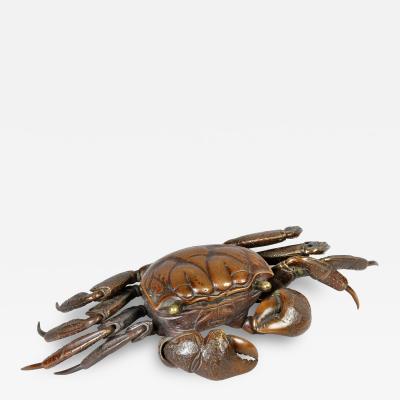 Japanese Meiji Articulated Bronze Crab