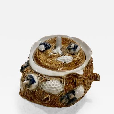 Japanese Meiji Covered Bowl in the Form of Conch Shell with Barnacles
