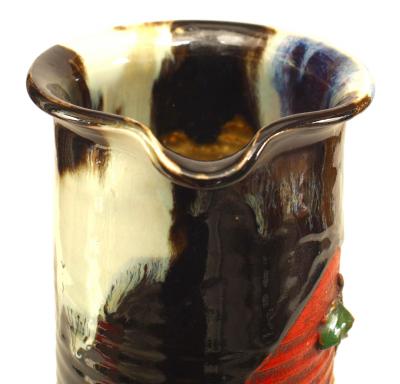Japanese Meiji Terra Cotta Pitcher
