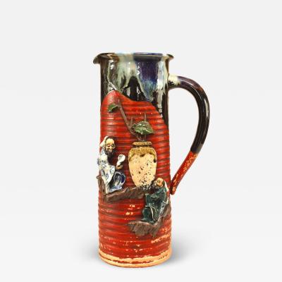 Japanese Meiji Terra Cotta Pitcher