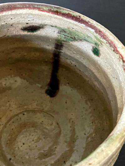 Japanese Mino Ware Oribe Type Chawan Tea Bowl