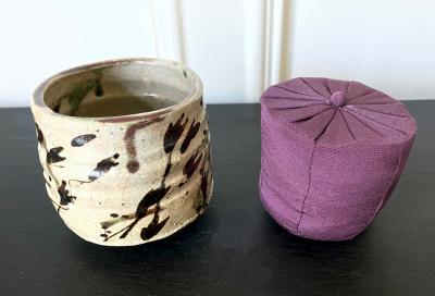 Japanese Mino Ware Oribe Type Chawan Tea Bowl