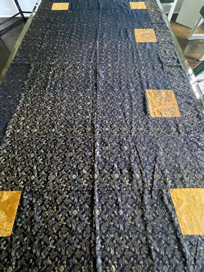 Japanese Monastery Robe Patchwork Kesa with Scription Edo Period