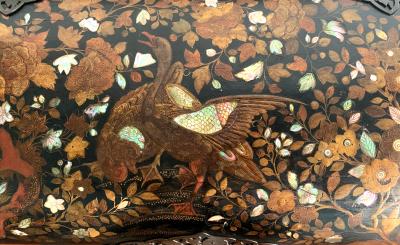 Japanese Namban Lacquer and Inlay Coffer Momoyama Period