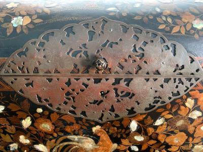 Japanese Namban Lacquer and Inlay Coffer Momoyama Period