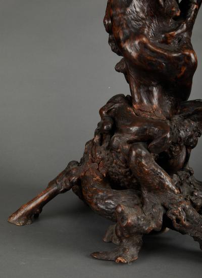 Japanese Natural Wood Free Form Presentation Stand