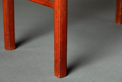 Japanese Negoro Lacquer and Wood Offering Stand