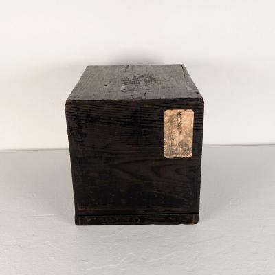Japanese Pine Painted Box circa 1900