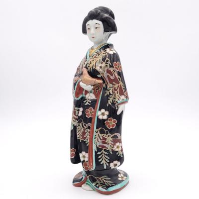 Japanese Porcelain Imari Courtesan with Dove Late 19th Century circa 1880