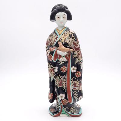 Japanese Porcelain Imari Courtesan with Dove Late 19th Century circa 1880
