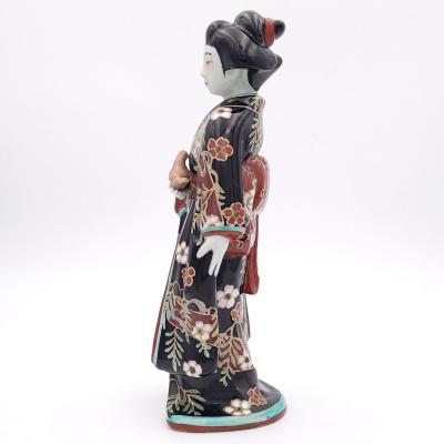 Japanese Porcelain Imari Courtesan with Dove Late 19th Century circa 1880