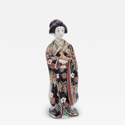 Japanese Porcelain Imari Courtesan with Dove Late 19th Century circa 1880