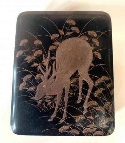 Japanese Rinpa Style Lacquer Box Meiji Period