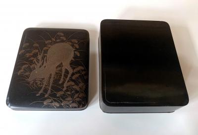 Japanese Rinpa Style Lacquer Box Meiji Period