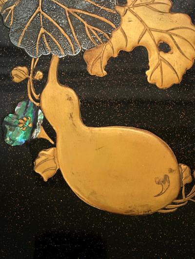 Japanese Rinpa Style Lacquer Ink Stone Box Suzuribako