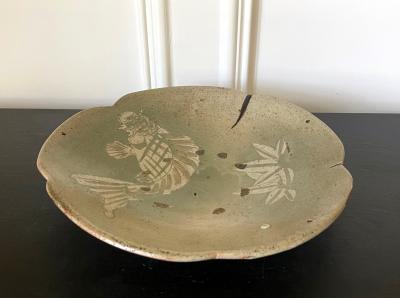 Japanese Seto Ceramic Plate Ishizara Edo Peorid