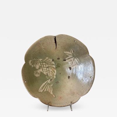 Japanese Seto Ceramic Plate Ishizara Edo Peorid