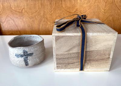 Japanese Shino Ware Chawan Tea Bowl by Toyoda Katsuhiko