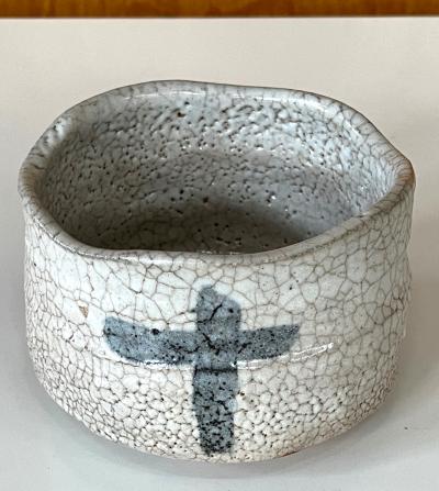 Japanese Shino Ware Chawan Tea Bowl by Toyoda Katsuhiko