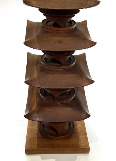 Japanese Showa Period Teak Model of a Pagoda