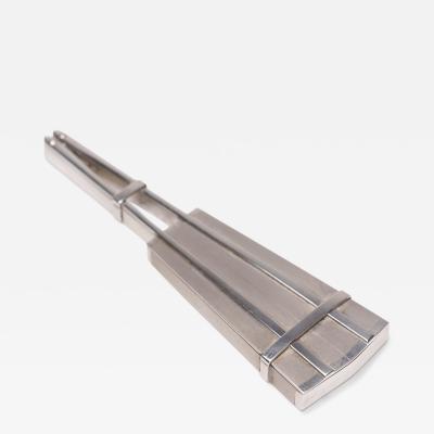 Japanese Silver Fan Form Box