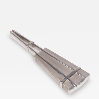 Japanese Silver Fan Form Box