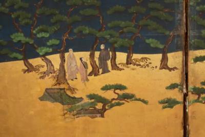 Japanese Six Panel Paper Screen