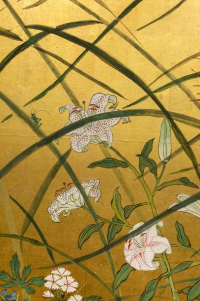 Japanese Six Panel Screen A Garden For All Seasons