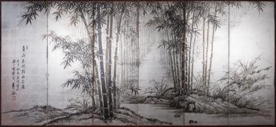 Japanese Six Panel Screen Bamboo Forest in Kyoto