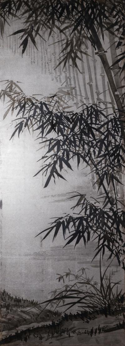 Japanese Six Panel Screen Bamboo Forest in Kyoto