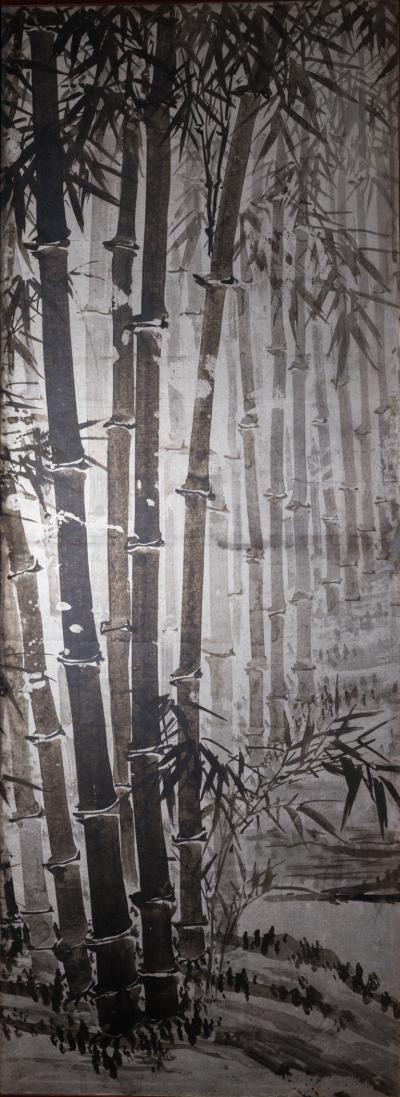 Japanese Six Panel Screen Bamboo Forest in Kyoto