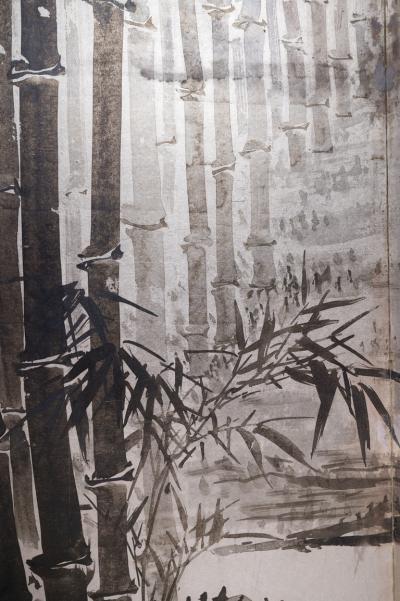 Japanese Six Panel Screen Bamboo Forest in Kyoto