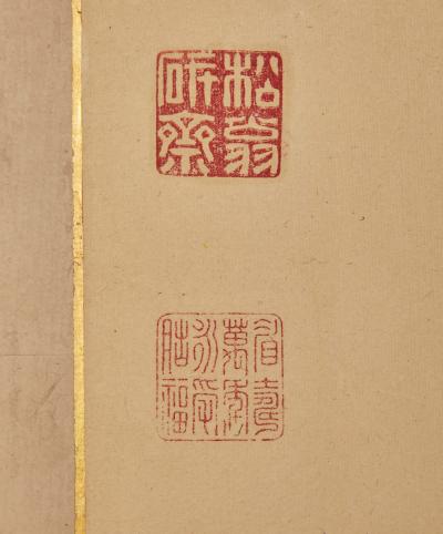 Japanese Six Panel Screen Calligraphy Screen Literati School