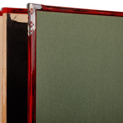 Japanese Six Panel Screen Calligraphy reads Dancing Phoenix