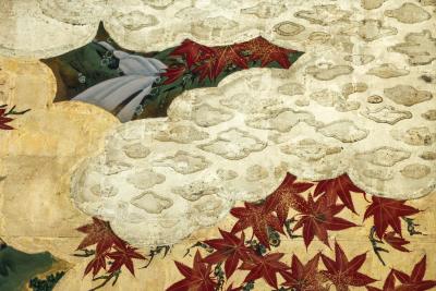 Japanese Six Panel Screen Fall Into Winter Landscape