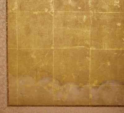 Japanese Six Panel Screen Falling Cherry Blossoms