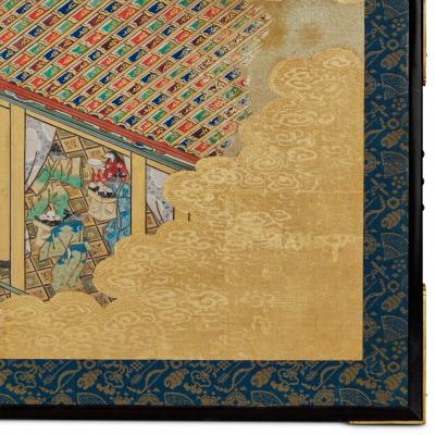 Japanese Six Panel Screen Hina matsuri Doll Festival Screen 