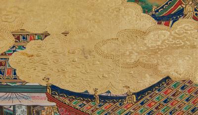 Japanese Six Panel Screen Hina matsuri Doll Festival Screen 