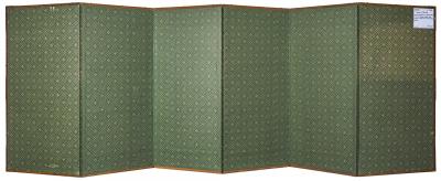 Japanese Six Panel Screen Horses in Stable