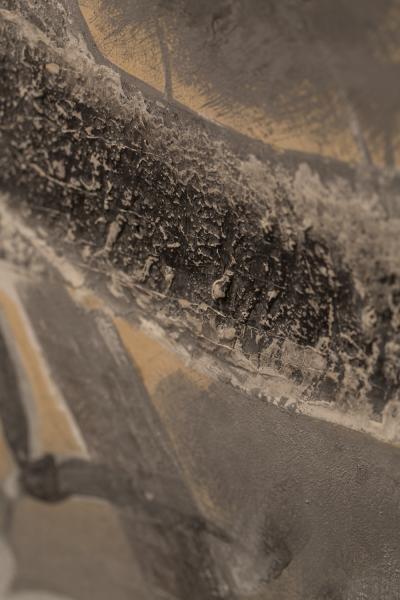 Japanese Six Panel Screen Late Autumn Pine and Crescent Moon