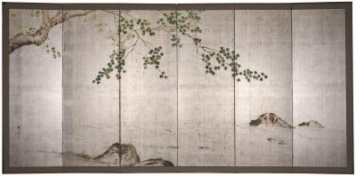 Japanese Six Panel Screen Maple Over Water