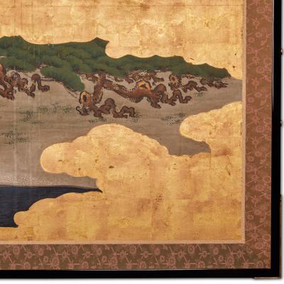 Japanese Six Panel Screen Matsushima Pine Tree Island