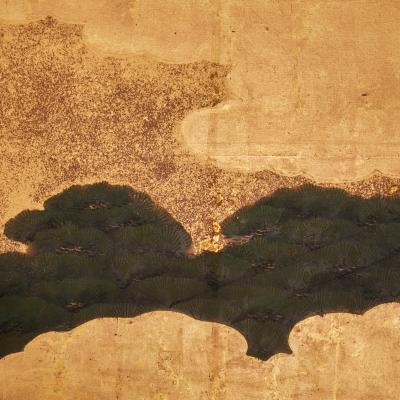 Japanese Six Panel Screen Matsushima Pine Tree Island