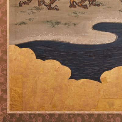 Japanese Six Panel Screen Matsushima Pine Tree Island