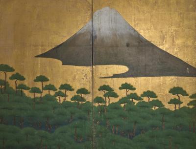 Japanese Six Panel Screen Mount Fuji