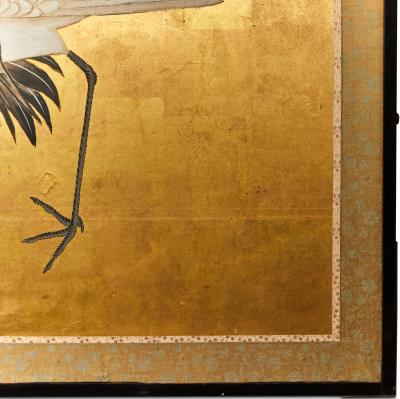 Japanese Six Panel Screen One Hundred Cranes