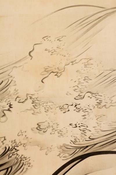 Japanese Six Panel Screen Open Ocean