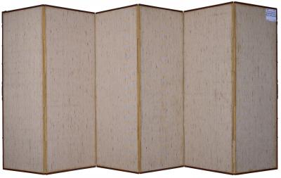 Japanese Six Panel Screen Peony and Wild Grasses on Gold