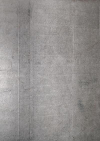 Japanese Six Panel Screen Plain Silver Leaf on Paper